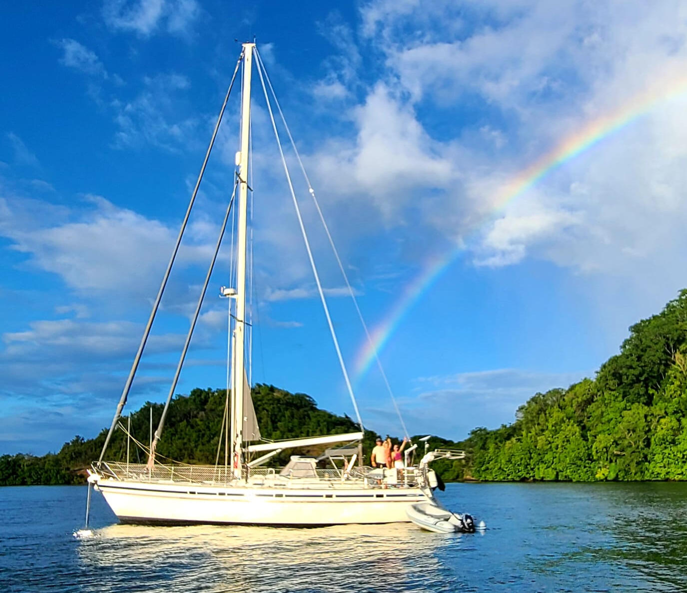 Our family at the end of the rainbow